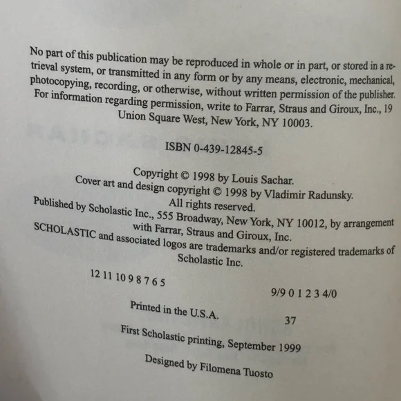 ‘Holes' by Louis Sachar - Hardcover new - Picture 4 of 6